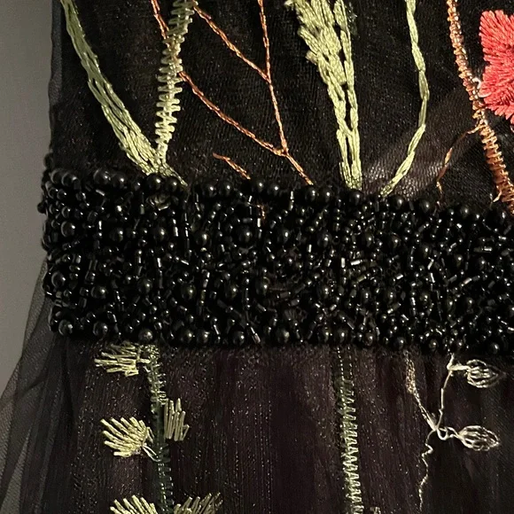 JJs House Black Floral Maxi Dress - NEW with tags! - Picture 4 of 6